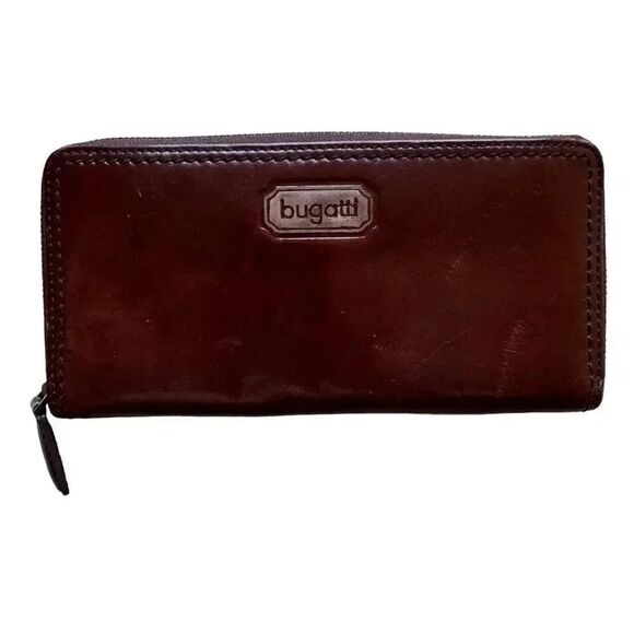 Bugatti Vintage Leather Soft Women’s Long Wallet Organizer - Picture 1 of 13